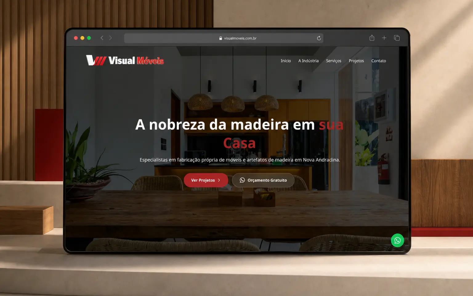 Tela do projeto Visual Móveis