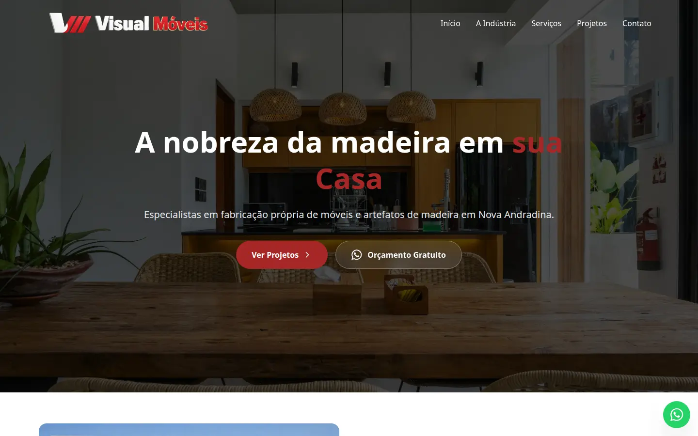 Tela do projeto Visual Móveis